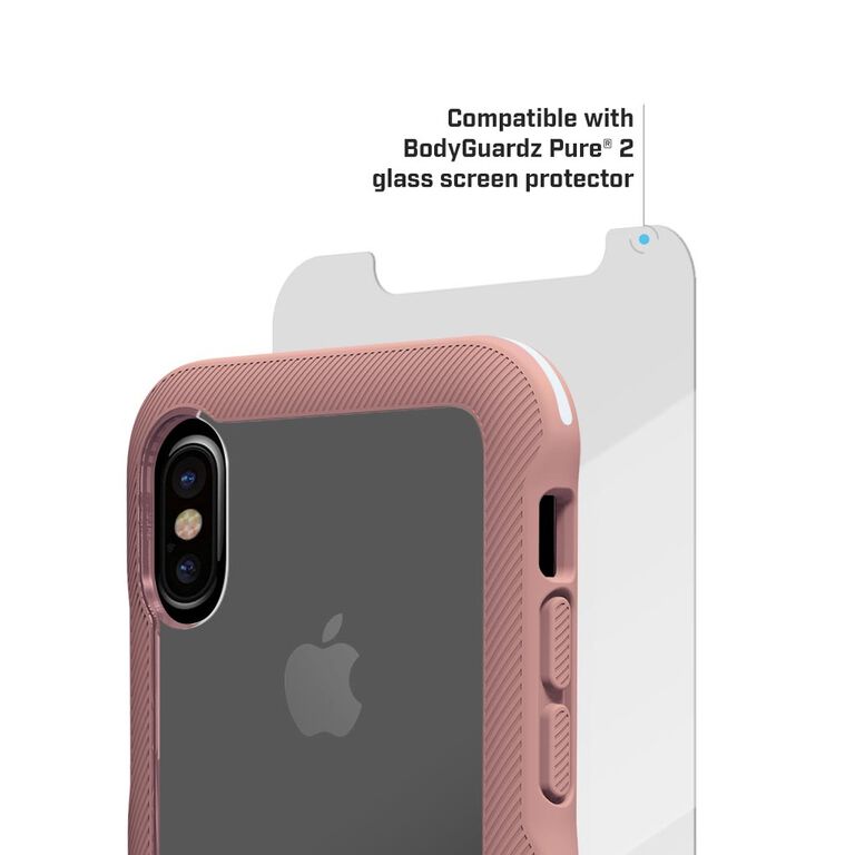 BodyGuardz Trainr Case with Unequal Technology (Rose Gold/White) for Apple iPhone X, , large