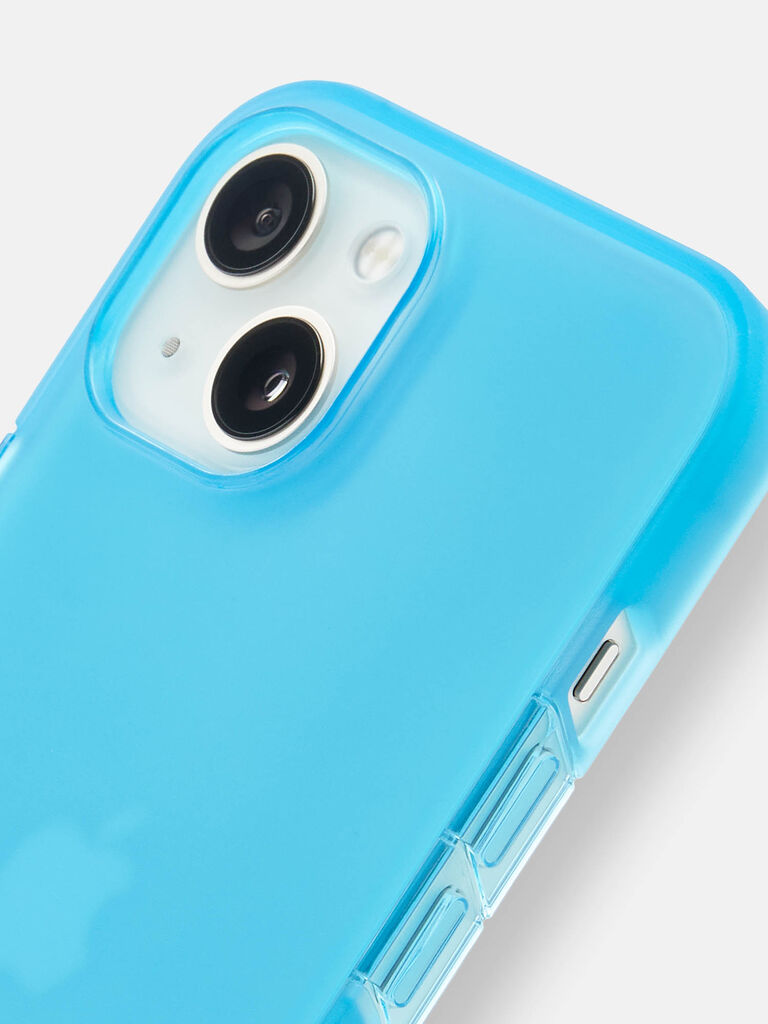 Neon Blue iPhone Case BRIGHT iPhone 13 Case, iPhone 13 Pro Max Case, iPhone  12 Case, iPhone 11 Case / Protective Neon Blue Clear Case 